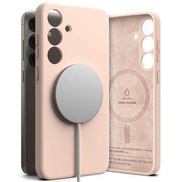 Samsung Galaxy S25 Ringke Liquid Silicone MagSafe Case - Pink Sand