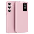 Samsung Galaxy S25 Smart Clear View Flip Case with Card Slot