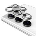 Samsung Galaxy S25 Ultra Hat Prince Full Cover Camera Lens Tempered Glass Protector - Silver