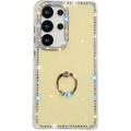 Samsung Galaxy S25 Ultra CrystalGlow Hybrid Case with Ring Holder - Yellow