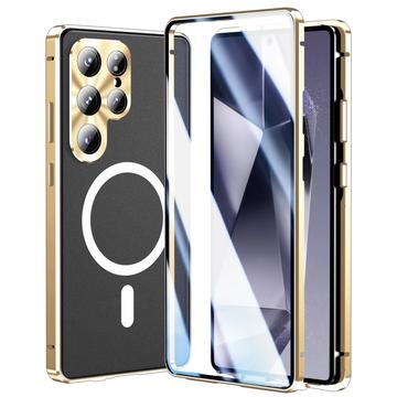 Samsung Galaxy S25 Ultra Magnetic Case with Tempered Glass Screen Protector - MagSafe Compatible - Gold