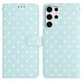 Samsung Galaxy S25 Ultra Polka Dot Pattern Wallet Case - Blue