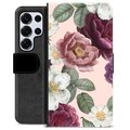 Samsung Galaxy S25 Ultra Premium Wallet Case - Romantic Flowers