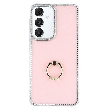 Samsung Galaxy S25+/S24+ CrystalGlow Hybrid Case with Ring Holder - Pink