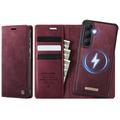 Samsung Galaxy S26 Caseme C49 2-in-1 Detachable Wallet Case - MagSafe Compatible, RFID - Red