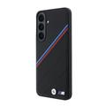 Samsung Galaxy S26 FE BMW M Perforated Tricolor Stripe Magnetic Case - Black
