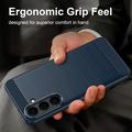 Samsung Galaxy S26 FE Brushed TPU Case - Carbon Fiber - Blue
