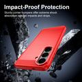 Samsung Galaxy S26 FE Brushed TPU Case - Carbon Fiber - Red