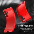 Samsung Galaxy S26 FE Brushed TPU Case - Carbon Fiber - Red
