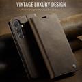 Samsung Galaxy S26 FE Caseme 033 Calf Texture Wallet Case with RFID Blocking - Coffee