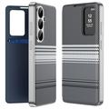 Samsung Galaxy S26 FE Checkered Pattern Smart View Flip Case with Card Slot - Black