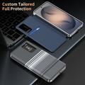 Samsung Galaxy S26 FE Checkered Pattern Smart View Flip Case with Card Slot - Black
