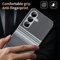 Samsung Galaxy S26 FE Checkered Pattern Smart View Flip Case with Card Slot - Black