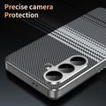Samsung Galaxy S26 FE Checkered Pattern Smart View Flip Case with Card Slot - Black