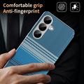 Samsung Galaxy S26 FE Checkered Pattern Smart View Flip Case with Card Slot - Blue