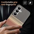Samsung Galaxy S26 FE Checkered Pattern Smart View Flip Case with Card Slot - Brown