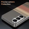 Samsung Galaxy S26 FE Checkered Pattern Smart View Flip Case with Card Slot - Brown