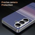 Samsung Galaxy S26 FE Checkered Pattern Smart View Flip Case with Card Slot - Purple