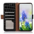 Samsung Galaxy S26 FE Crocodile Series Wallet Leather Case with RFID - Black