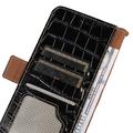 Samsung Galaxy S26 FE Crocodile Series Wallet Leather Case with RFID - Black