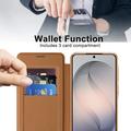 Samsung Galaxy S26 FE Flip Case with Card Slot - MagSafe Compatible - Brown