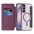 Samsung Galaxy S26 FE Flip Case with Card Slot - MagSafe Compatible - Purple