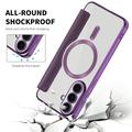 Samsung Galaxy S26 FE Flip Case with Card Slot - MagSafe Compatible - Purple