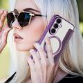 Samsung Galaxy S26 FE Flip Case with Card Slot - MagSafe Compatible - Purple