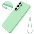 Samsung Galaxy S26 FE Liquid Silicone Case with Hand Strap - Green