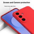 Samsung Galaxy S26 FE Liquid Silicone Case with Hand Strap - Red