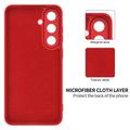 Samsung Galaxy S26 FE Liquid Silicone Case with Hand Strap - Red