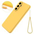 Samsung Galaxy S26 FE Liquid Silicone Case with Hand Strap - Yellow