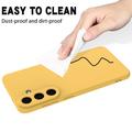 Samsung Galaxy S26 FE Liquid Silicone Case with Hand Strap - Yellow