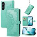 Samsung Galaxy S26 FE Mandala Wallet Case with Wrist Strap - Mint Green