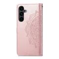 Samsung Galaxy S26 FE Mandala Wallet Case with Wrist Strap - Pink