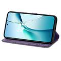 Samsung Galaxy S26 FE Mandala Wallet Case with Wrist Strap - Purple