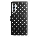 Samsung Galaxy S26 FE Polka Dot Pattern Wallet Case - Black