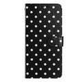 Samsung Galaxy S26 FE Polka Dot Pattern Wallet Case - Black