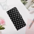 Samsung Galaxy S26 FE Polka Dot Pattern Wallet Case - Black