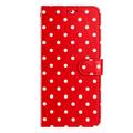 Samsung Galaxy S26 FE Polka Dot Pattern Wallet Case - Red