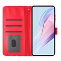 Samsung Galaxy S26 FE Polka Dot Pattern Wallet Case - Red