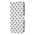 Samsung Galaxy S26 FE Polka Dot Pattern Wallet Case - White