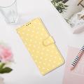 Samsung Galaxy S26 FE Polka Dot Pattern Wallet Case - Yellow