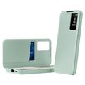 Samsung Galaxy S26 FE Smart Clear View Flip Case with Card Slot - Light Green
