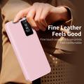 Samsung Galaxy S26 FE Smart Clear View Flip Case with Card Slot - Pink