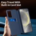 Samsung Galaxy S26 FE Smart Clear View Flip Case with Card Slot - Sapphire