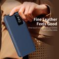 Samsung Galaxy S26 FE Smart Clear View Flip Case with Card Slot - Sapphire