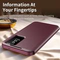 Samsung Galaxy S26 FE Smart Clear View Flip Case with Card Slot - Wine Red