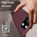 Samsung Galaxy S26 FE Smart Clear View Flip Case with Card Slot - Wine Red