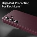 Samsung Galaxy S26 FE Smart Clear View Flip Case with Card Slot - Wine Red